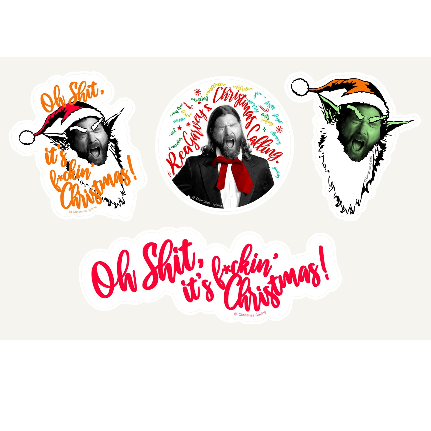 Christmas Calling Sticker Set