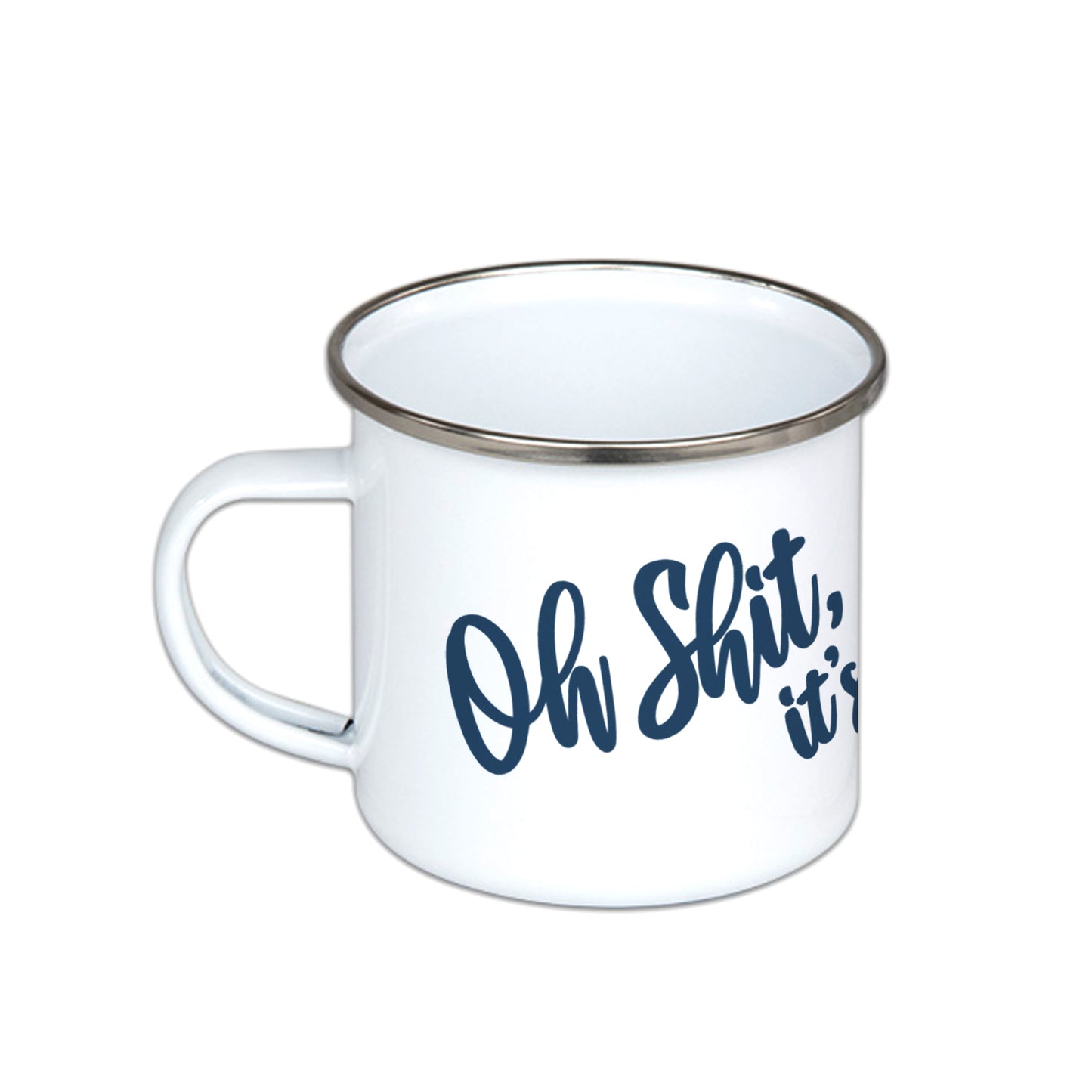 Oh Shit, it's f*ckin' Christmas Emaille Tasse