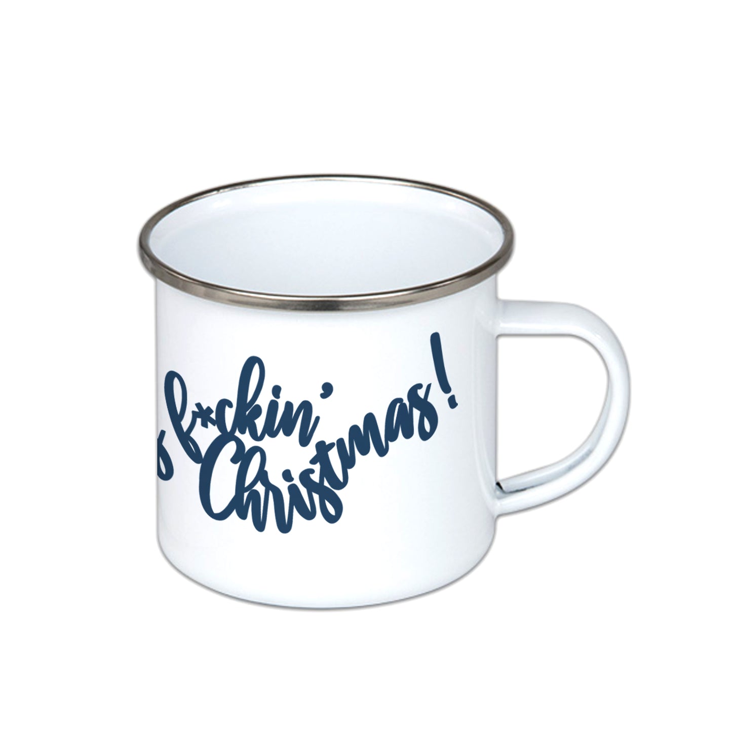 Oh Shit, it's f*ckin' Christmas Emaille Tasse