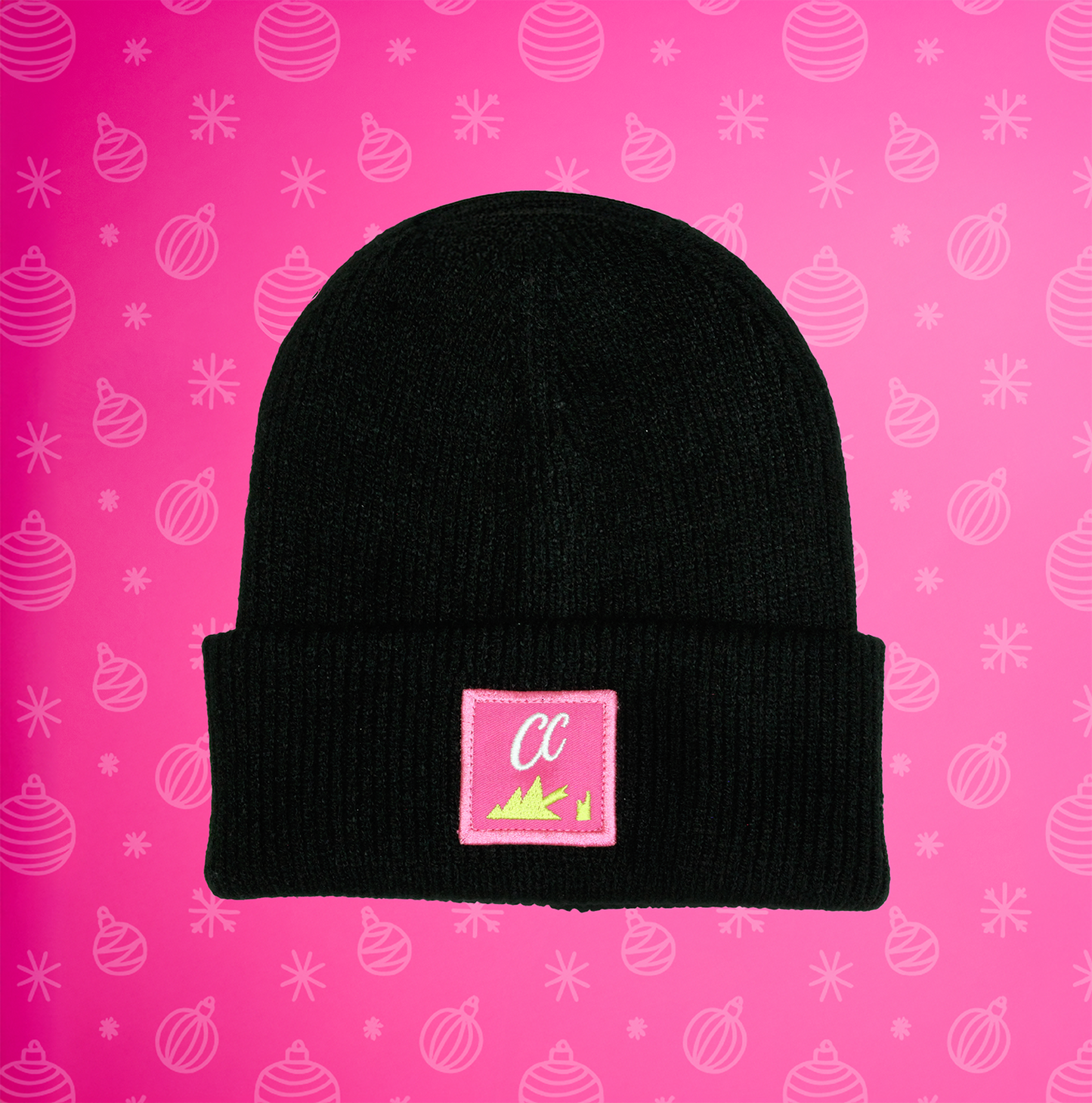 CHRISTMAS CALLING BEANIE BLACK